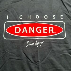BYLT Basic Mens Black DropCut LimitedEdition Collab Dave Asprey DANGER T-Shirt M